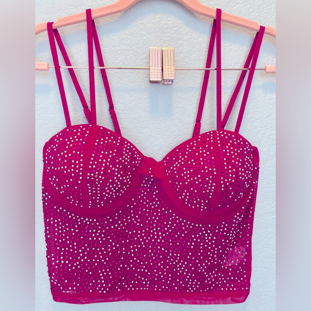 Top Chic “Stargazer” bedazzled bustier size large